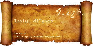 Ipolyi Ágnes névjegykártya